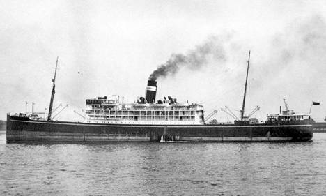 Steam Turbine MATIANA built by Barclay, Curle &amp; Co. Ltd. in 1922 for  British India Steam Navigation Co. Ltd., Glasgow, Passenger / Cargo