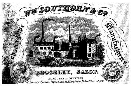 Broseley wood: the tobacco pipe works of William Southorn & Co., King Street, probably in the later 19th century