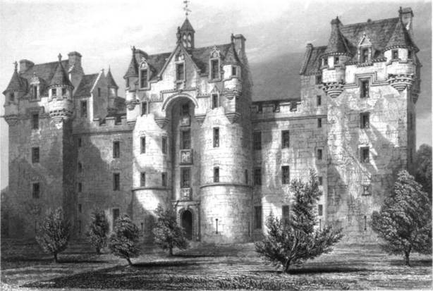 Fyvie Castle" drawn by Robert William Billings (1814-1874)